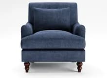 Navy armchair — protected silo