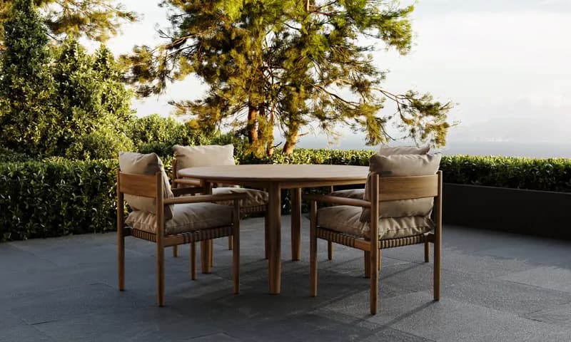 Outdoor teak dining set