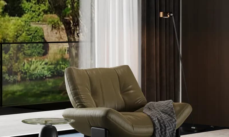 Leather chair — room scene